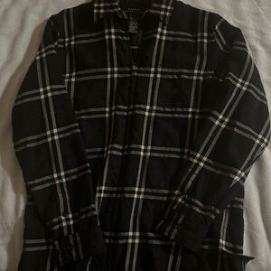 Ralph Lauren Black and White Plaid Shirt Jacket